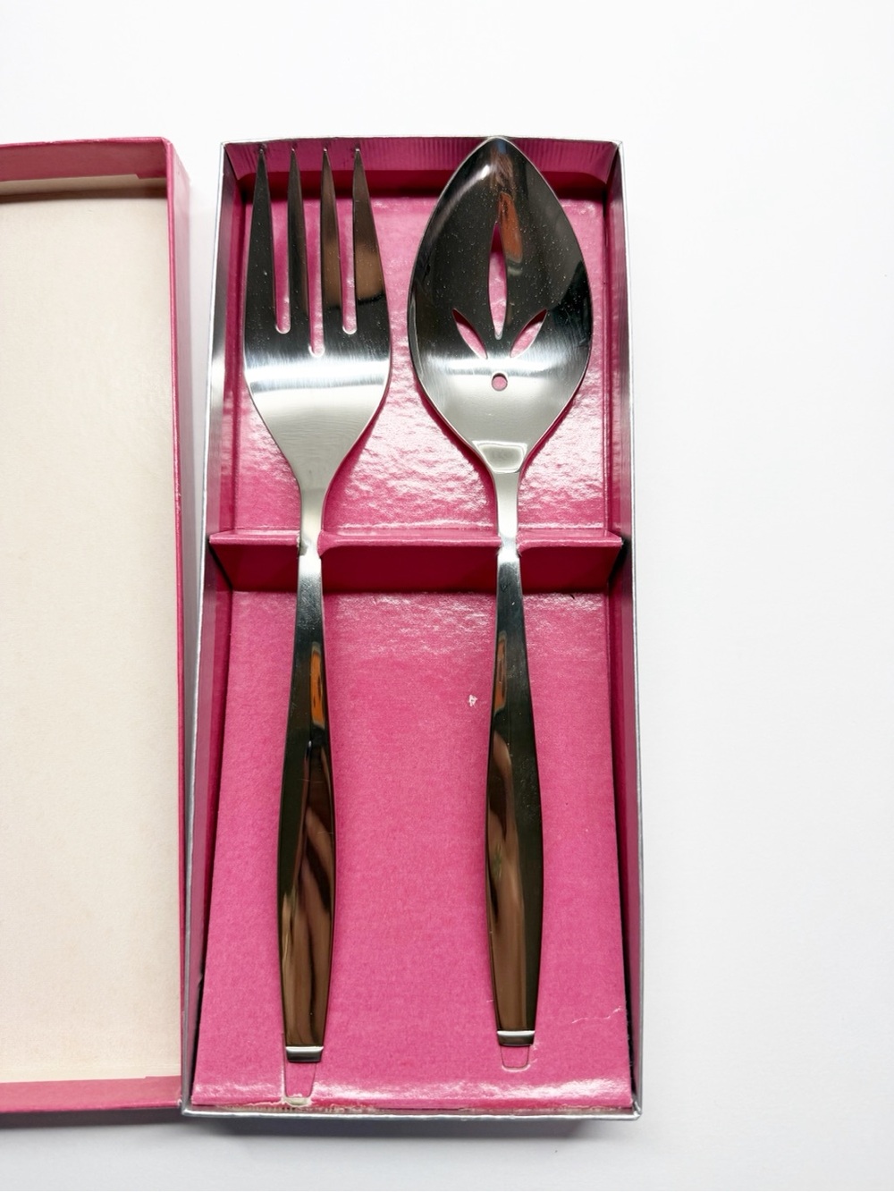 Oneida Oneidacraft Delux Tempo Stainless Serveware Fork Spoon Set